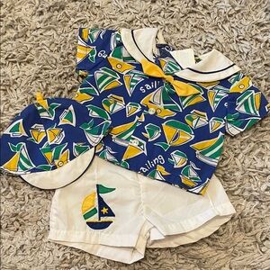 Vintage Cradle Togs Sailing Outfit, Size 0-6 Months